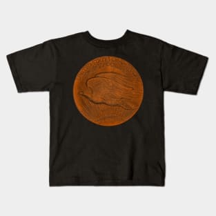 USA Twenty Dollars Coin in Orange Kids T-Shirt